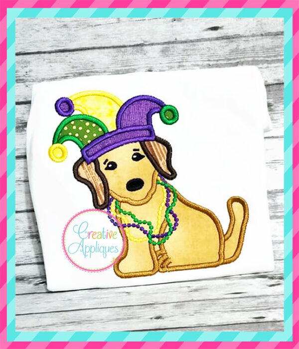 Mardi Gras Dog Applique - Image 3