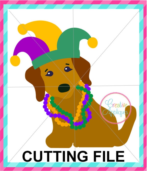 Mardi Gras Dog Cutting File