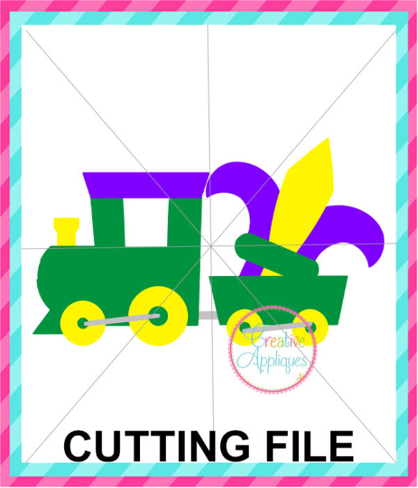 Train Fleur de Lis Cutting File