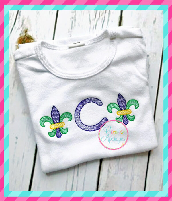 Sketch Fleur de Lis Embroidery - Image 3