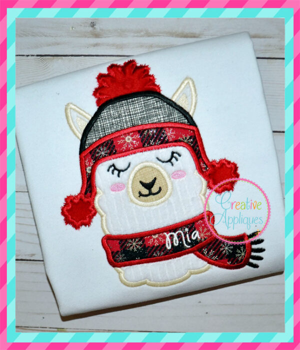 Winter Llama Applique - Image 3