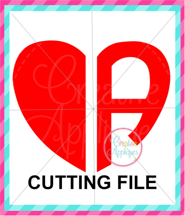 Heart Alphabet Cutting File