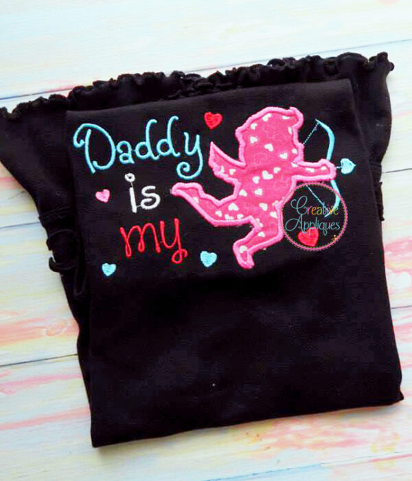 Daddy is my Cupid Applique - Image 3