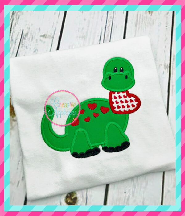 Valentine Dinosaur Applique - Image 6