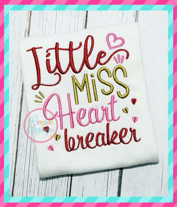 Little Miss Heartbreaker Embroidery - Image 5