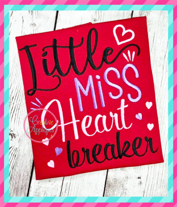 Little Miss Heartbreaker Embroidery - Image 3