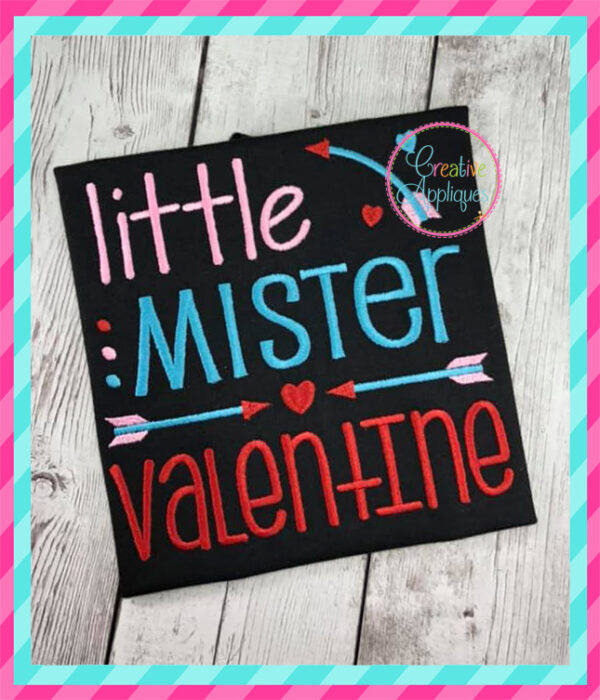 Little Mister Valentine Embroidery - Image 2