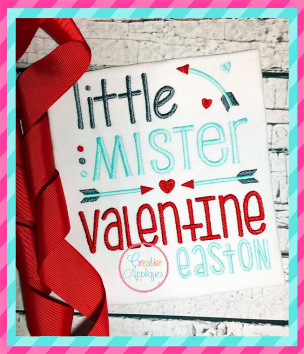 Little Mister Valentine Embroidery - Image 3