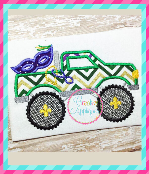 Mardi Gras Truck Applique