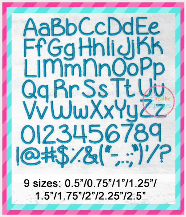 Sienna Belle Embroidery Font