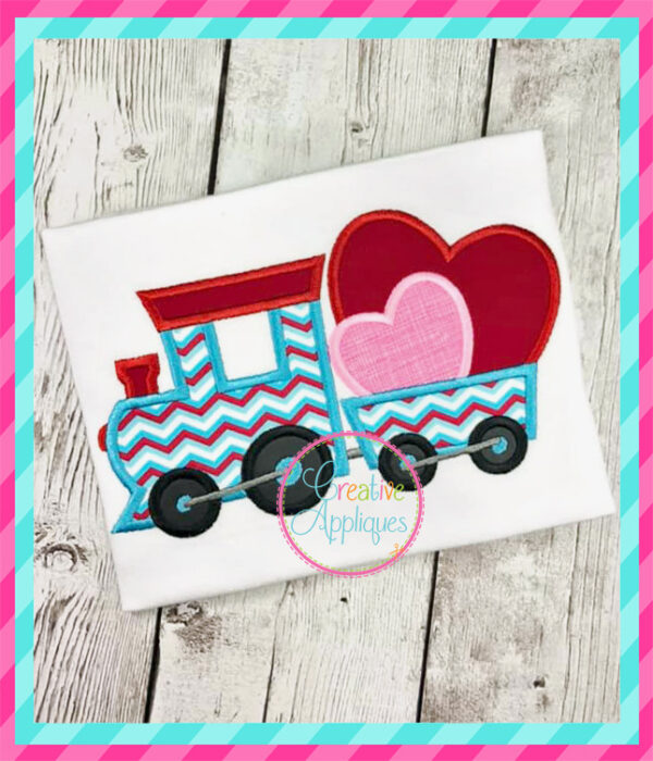 Train Hearts Applique - Image 4