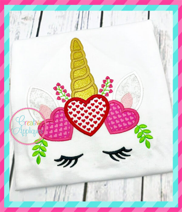 Valentine Unicorn Applique - Image 7