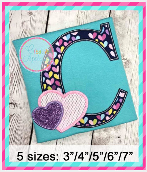 Alphabet with Hearts Applique - Creative Appliques