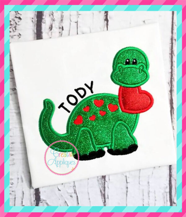 Valentine Dinosaur Applique - Image 7