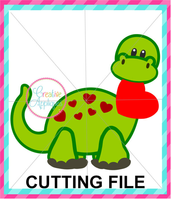 Valentine Dinosaur Cutting File