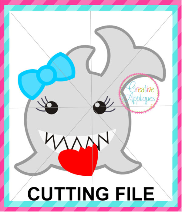 Girl Valentine Shark Cutting File