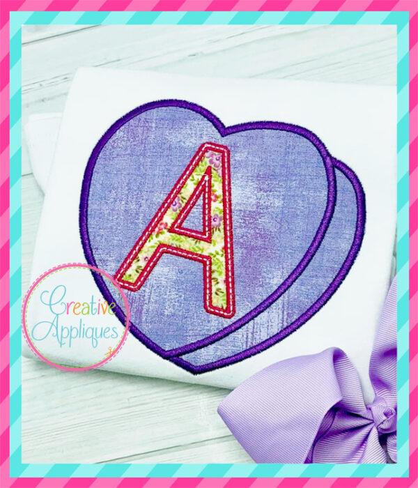 Candy Heart Alphabet Applique - Image 3