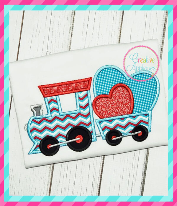 Train Hearts Applique - Image 5