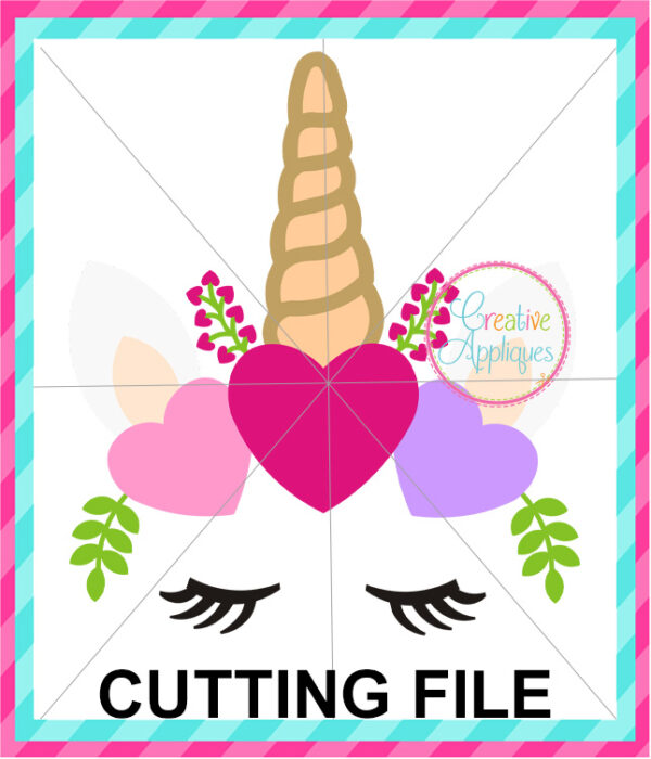 Valentine Unicorn Cutting File