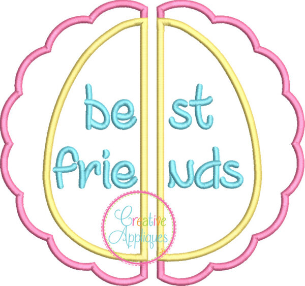 Best Friends Easter Eggs Applique - Image 2