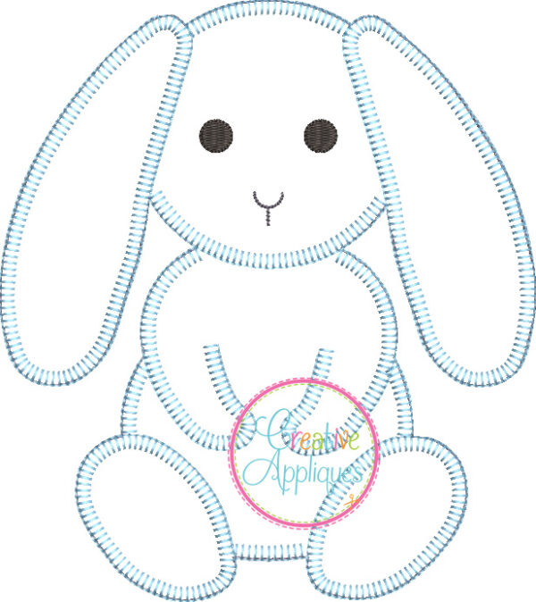 Blanket Stitch Floppy Eared Rabbit Applique - Image 2