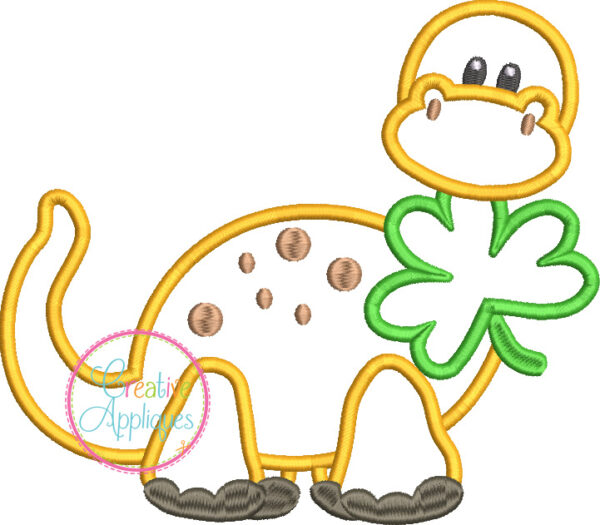 Dinosaur Shamrock Applique - Image 2