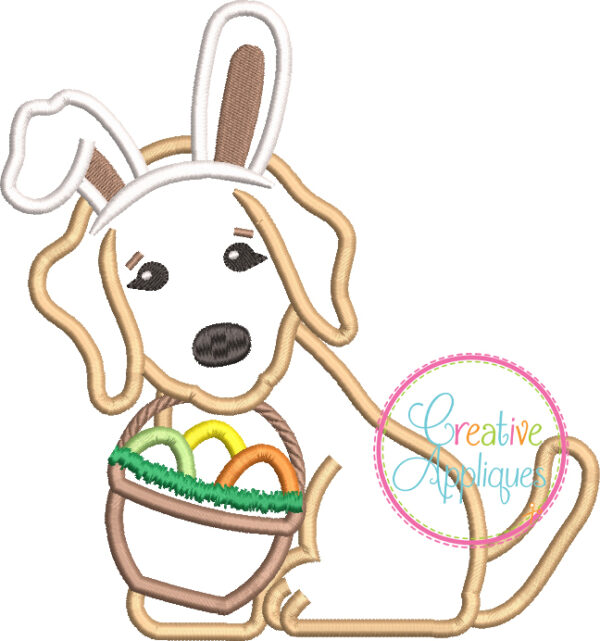 Easter Dog Applique - Image 2