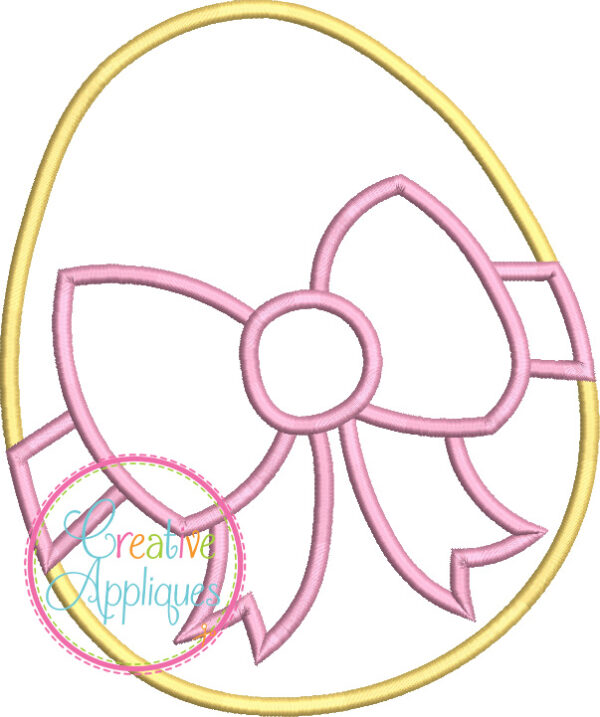 Easter Egg with Bow Applique - Image 2