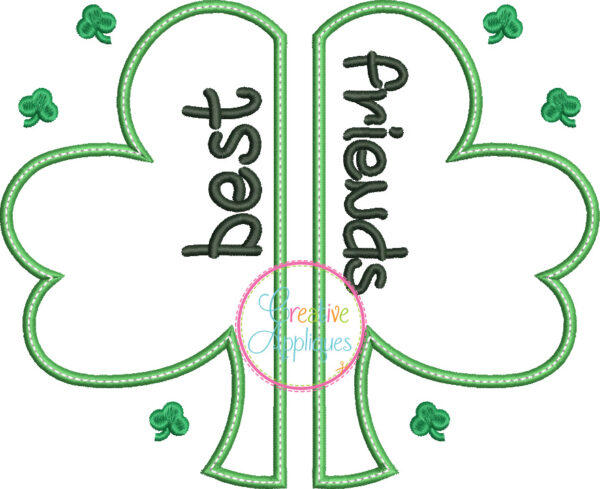 Best Friends Shamrock Applique - Image 2