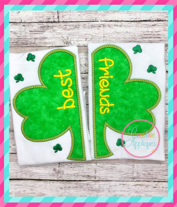 Best Friends Shamrock Applique