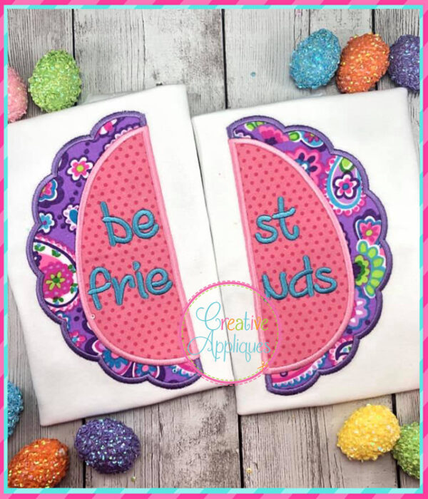 Best Friends Easter Eggs Applique