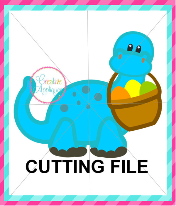 Dinosaur Easter Basket Cutting File