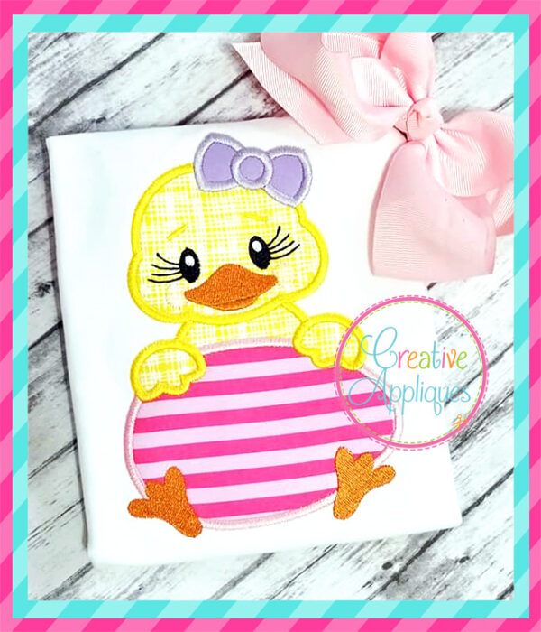 Girl Chick Egg Applique - Image 3