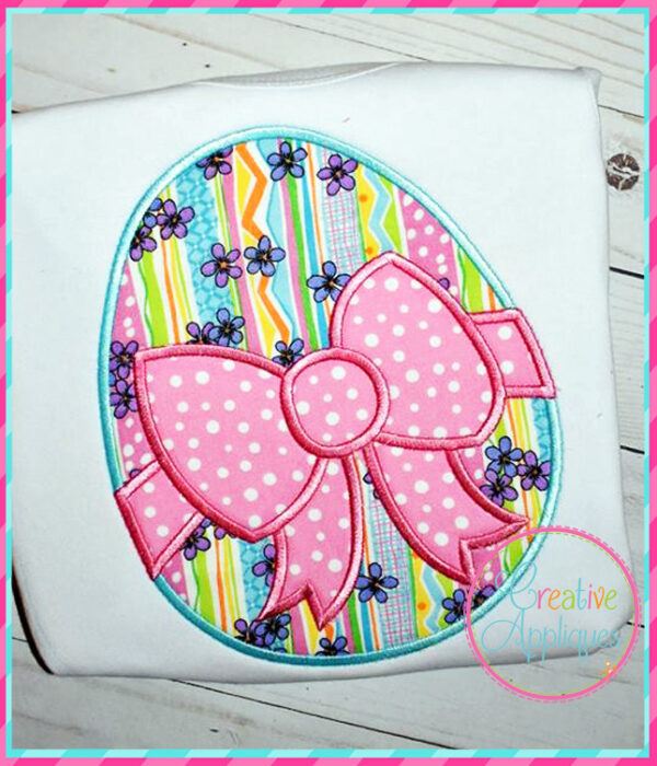 Easter Egg with Bow Applique - Image 8