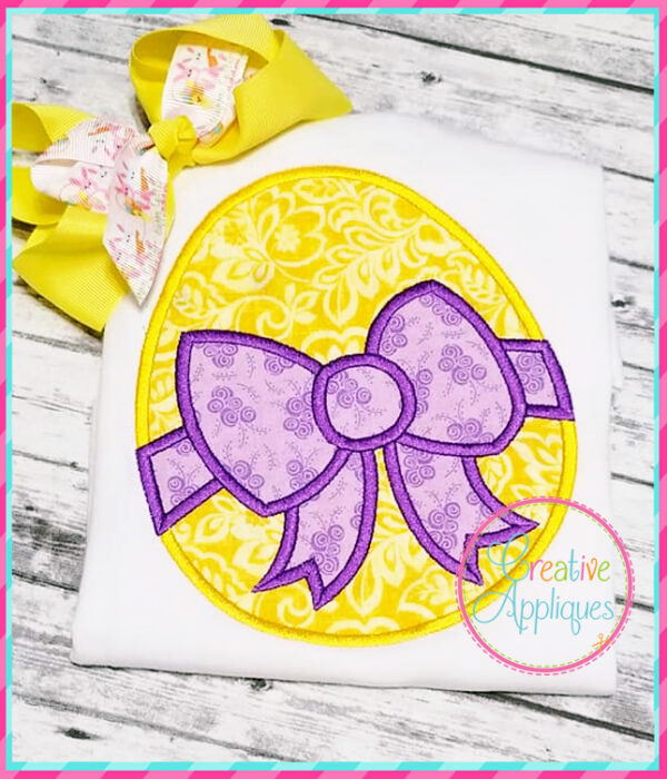 Easter Egg with Bow Applique - Image 6