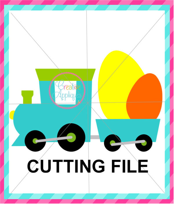 Train with Easter Eggs Cutting File