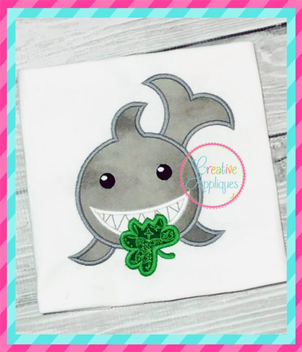 Shark Shamrock Applique - Image 4