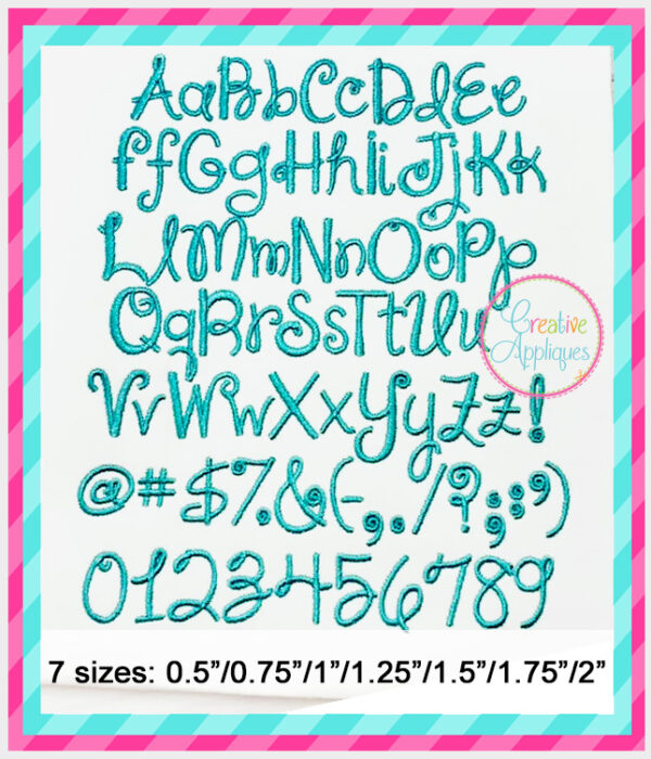 Shine Your Light Embroidery Font - Image 8