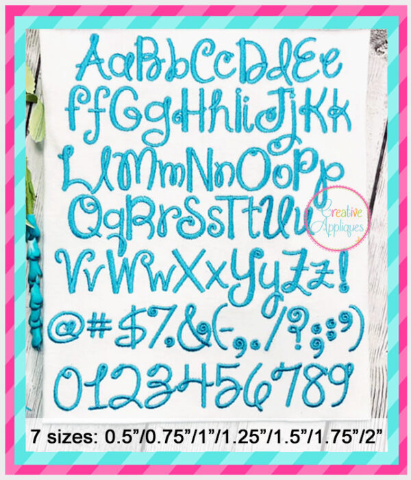 Shine Your Light Embroidery Font