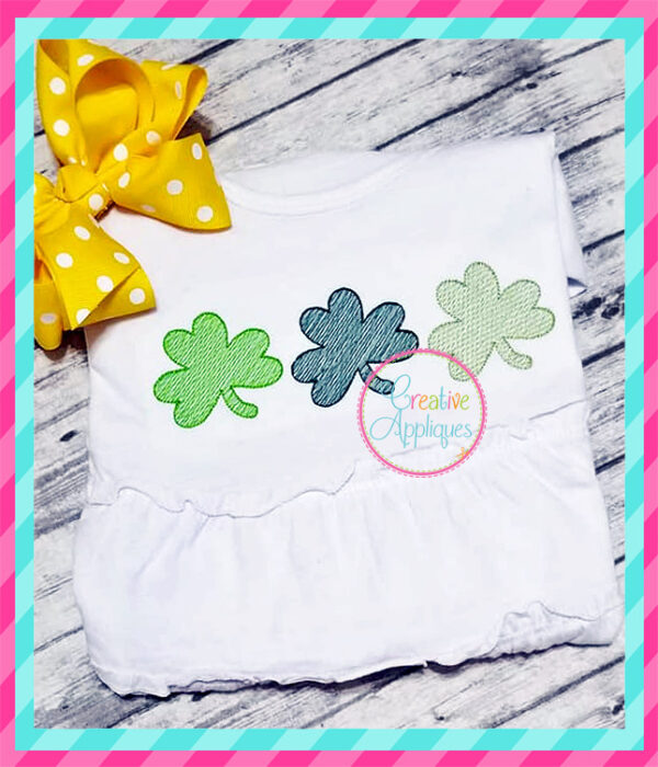 Sketch Stitch Shamrock Trio - Image 4