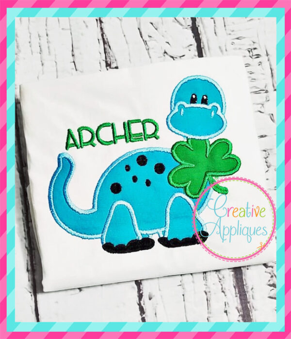 Dinosaur Shamrock Applique - Image 6