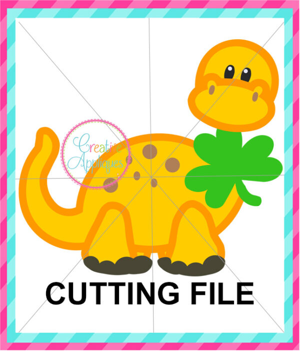 Dinosaur Shamrock Cutting File