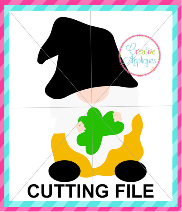 Gnome Shamrock Cutting File