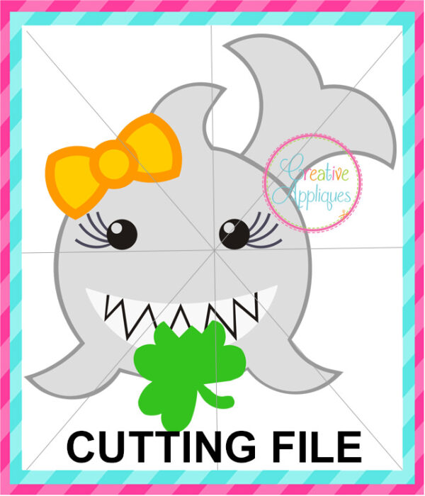 Girl Shark Shamrock Cutting File