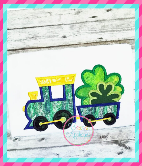 Train Shamrocks Applique - Image 4