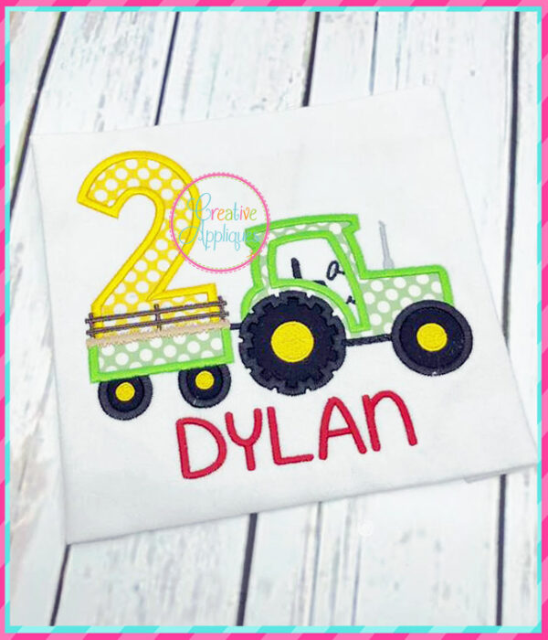 Birthday Tractor Applique Set - Image 5