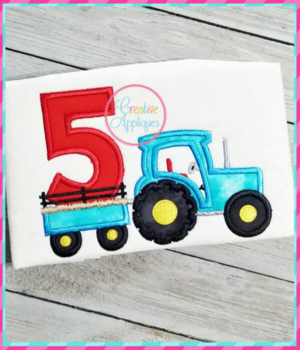 Birthday Tractor Applique Set - Image 8