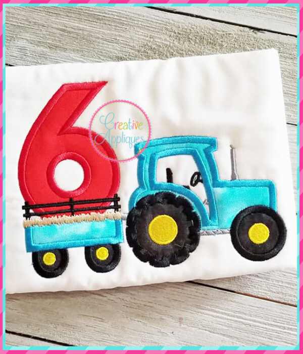 Birthday Tractor Applique Set - Image 9