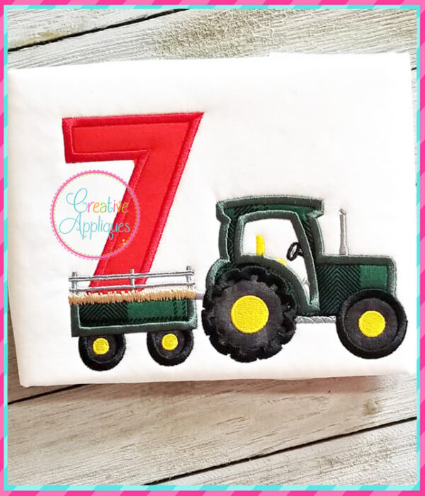 Birthday Tractor Applique Set - Image 10