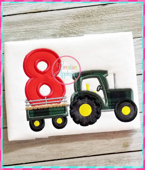 Birthday Tractor Applique Set - Image 11